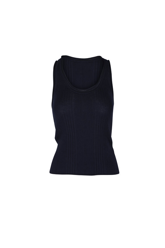 Veronica Beard Birke Navy Merino Wool Tank - view 1