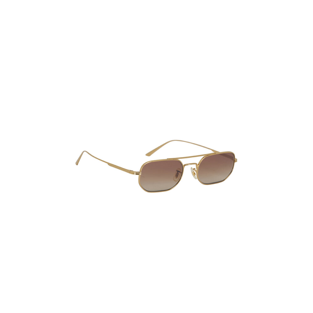 Oliver Peoples - Khaite 1989C Sun Gold & Dark Brown Sunglasses