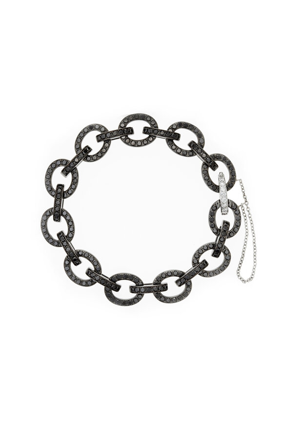 Nam Cho Black Diamond Oval Link Bracelet