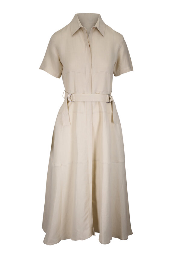 Antonelli Moira Tan Belted Shirtdress