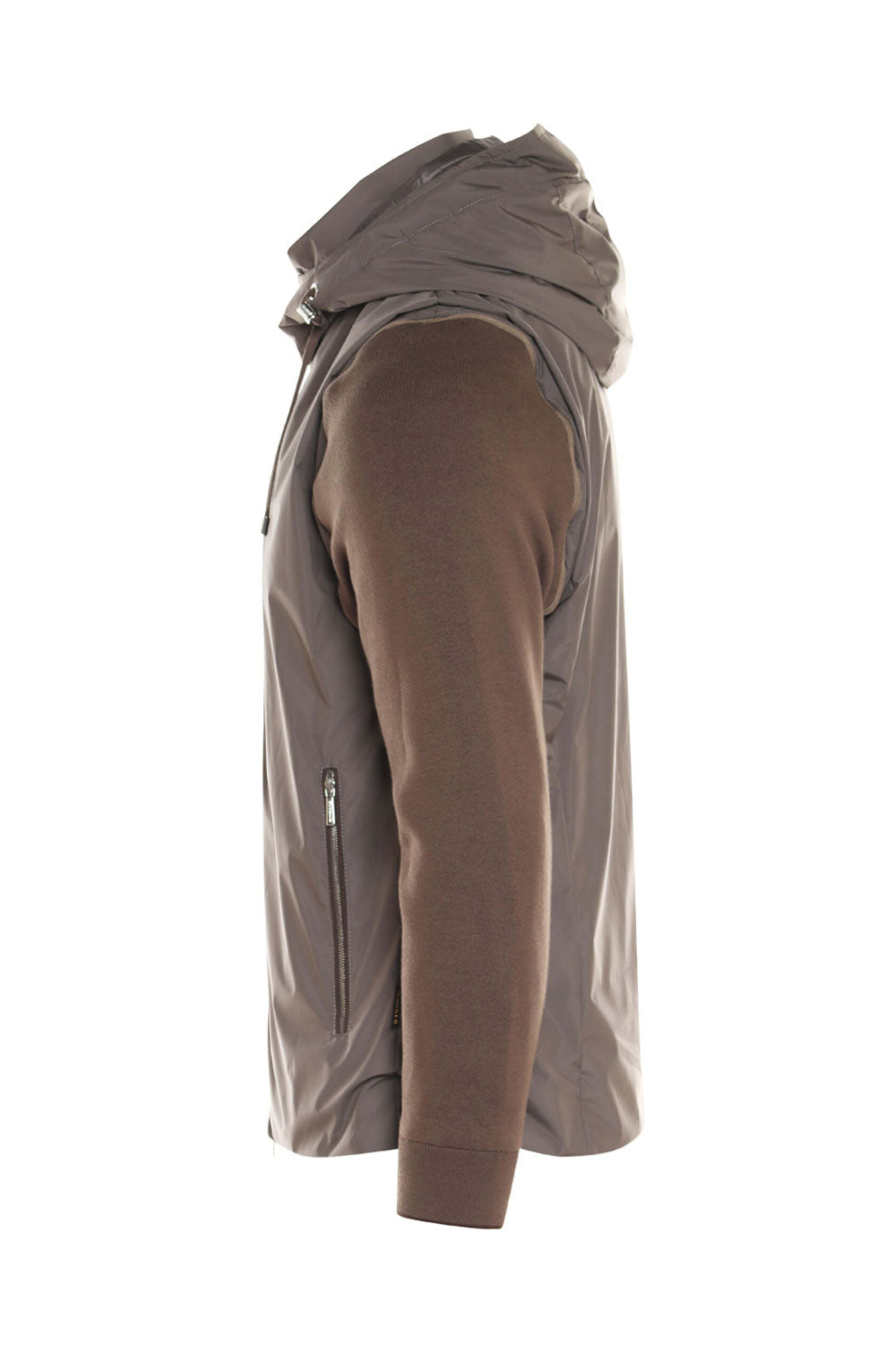 Moorer - Mink Evan Convertible Hooded Zip Jacket