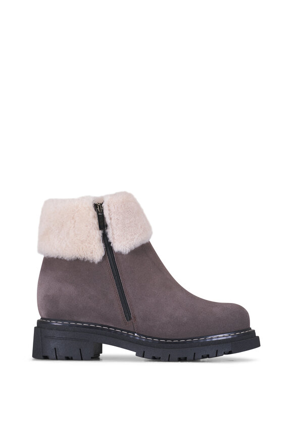 La Canadienne - Declan Cement Suede Shearling Lined Boot, 30mm