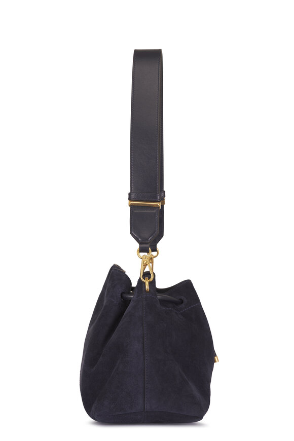Jimmy Choo Bon Bon Marine Suede E/W Bucket Bag - view 4