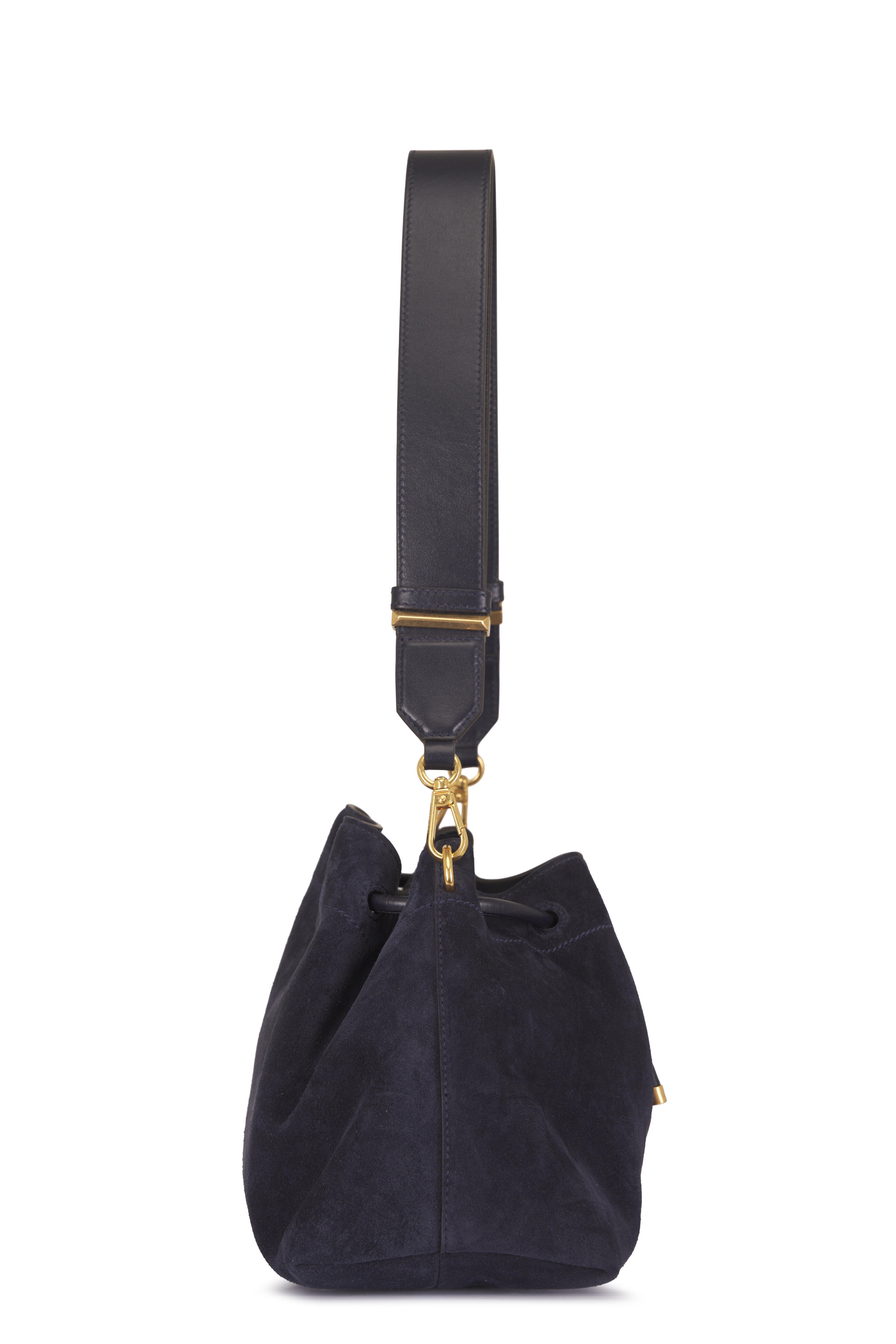 Jimmy Choo - Bon Bon Marine Suede E/W Bucket Bag - view 5