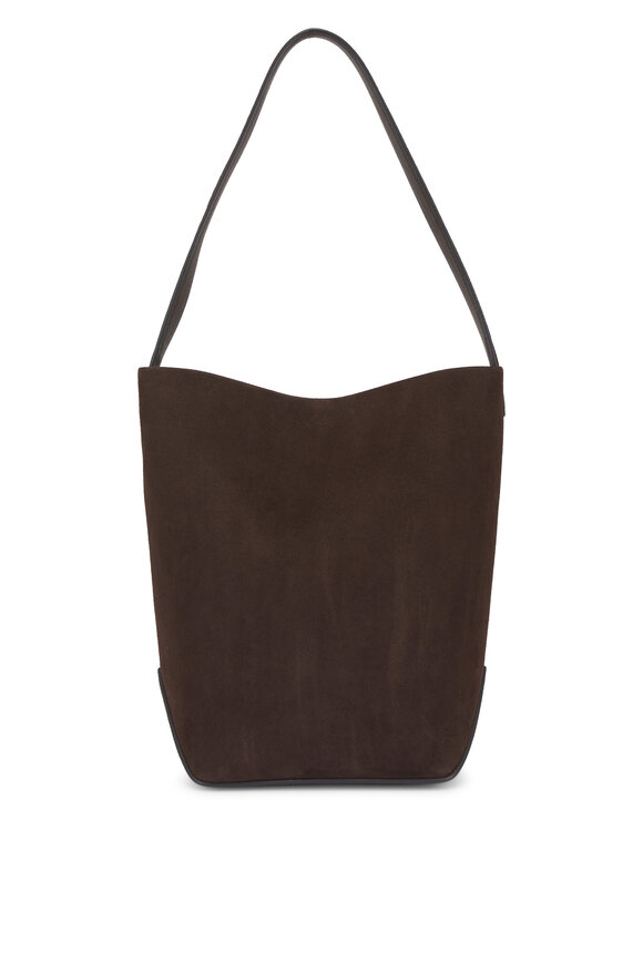 The Row Medium N/S Park Edge Mocha Suede Tote