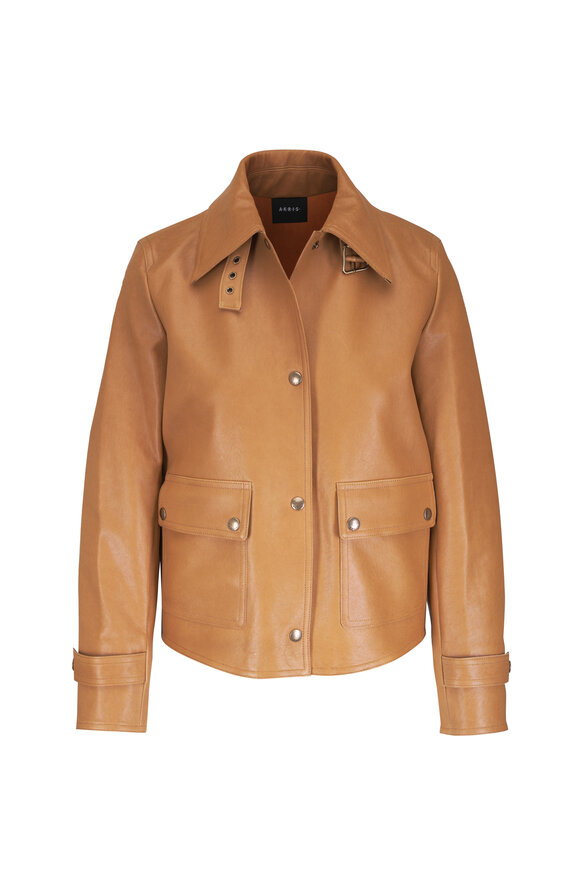 Akris Artus Tan Leather Jacket - view 1