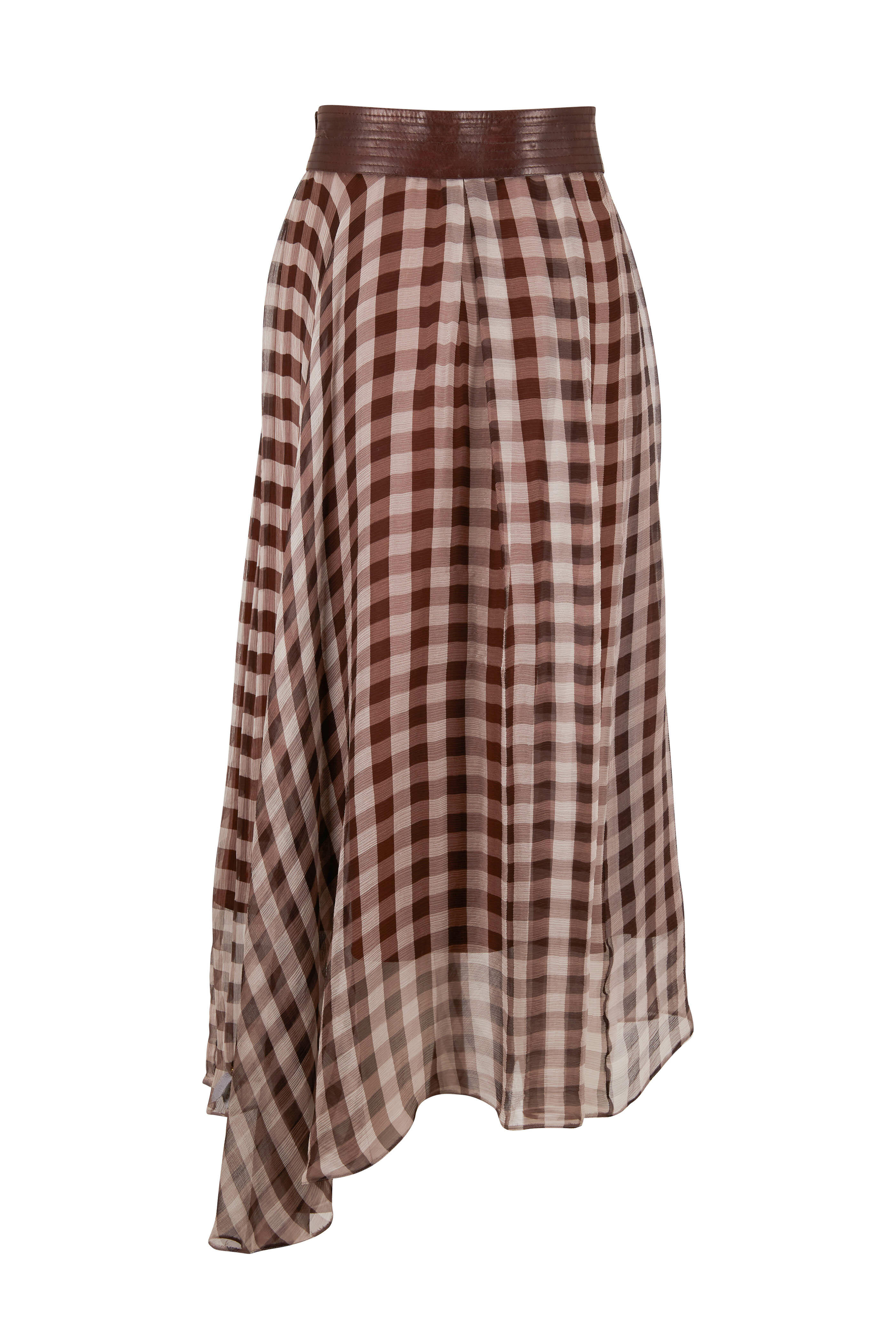 【関税＆送料込み】Brunello Cucinelli Skirts Brunello Cucinelli Gabardine Belted Cotton Circle Skirt