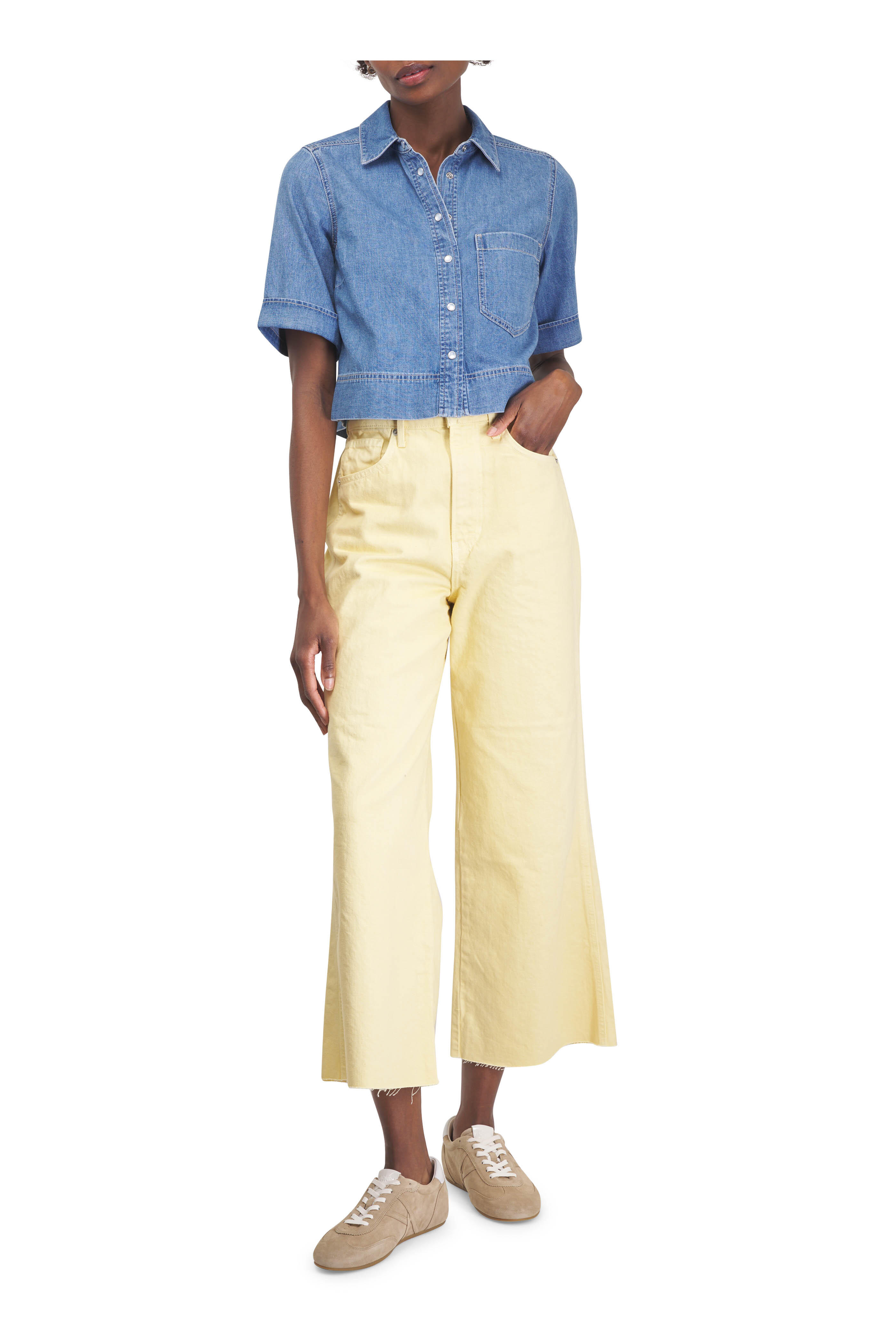 Veronica Beard - Spruce Amethyst Frost Denim Button Up Shirt