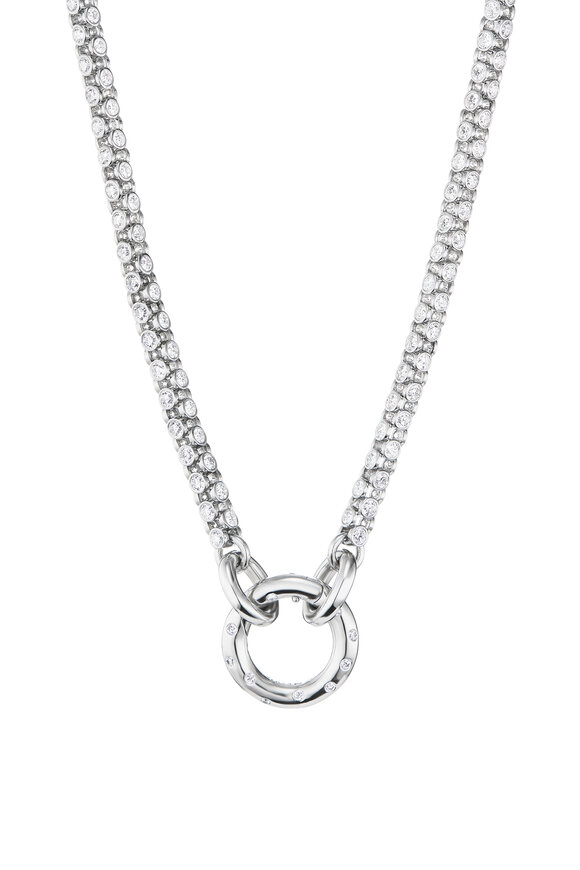 Oscar Heyman Platinum Diamond Watch Necklace