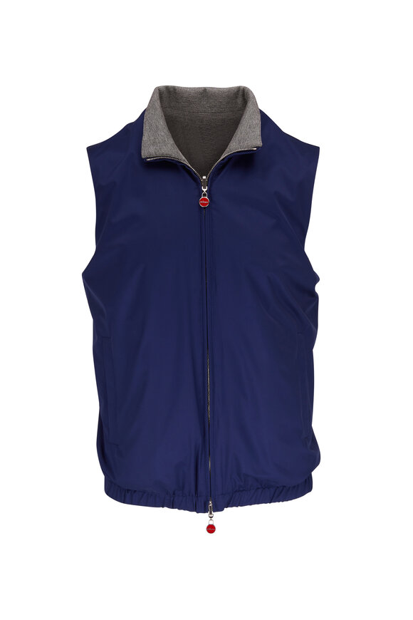 Kiton - Blue & Gray Reversible Vest