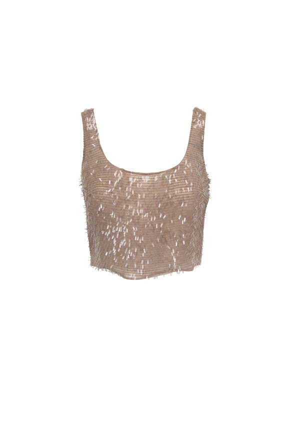 Brunello Cucinelli Rope Dazzling Cascade Embroidered Crop Top - view 1