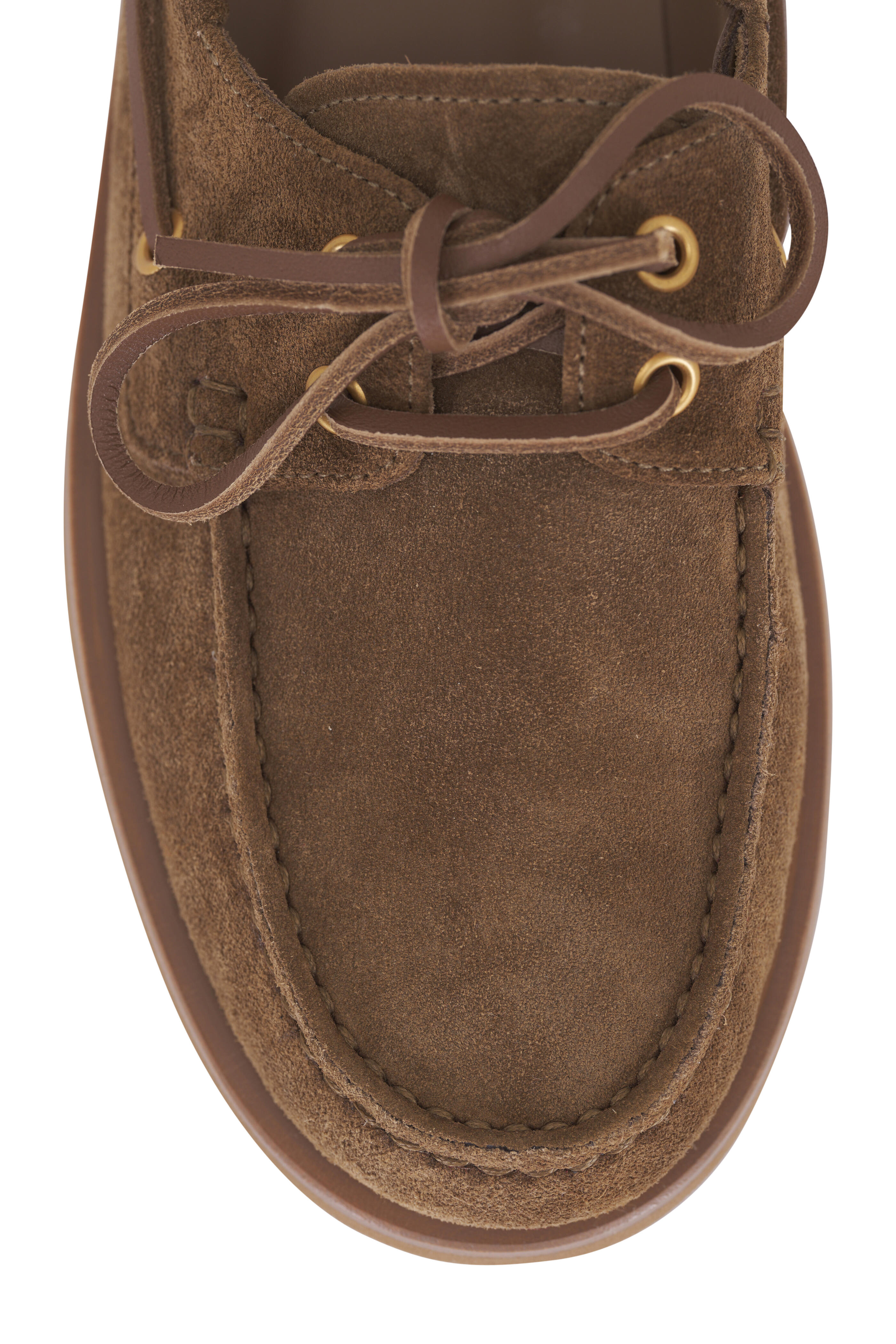 Gianvito Rossi - Camel Suede Boat Shoe