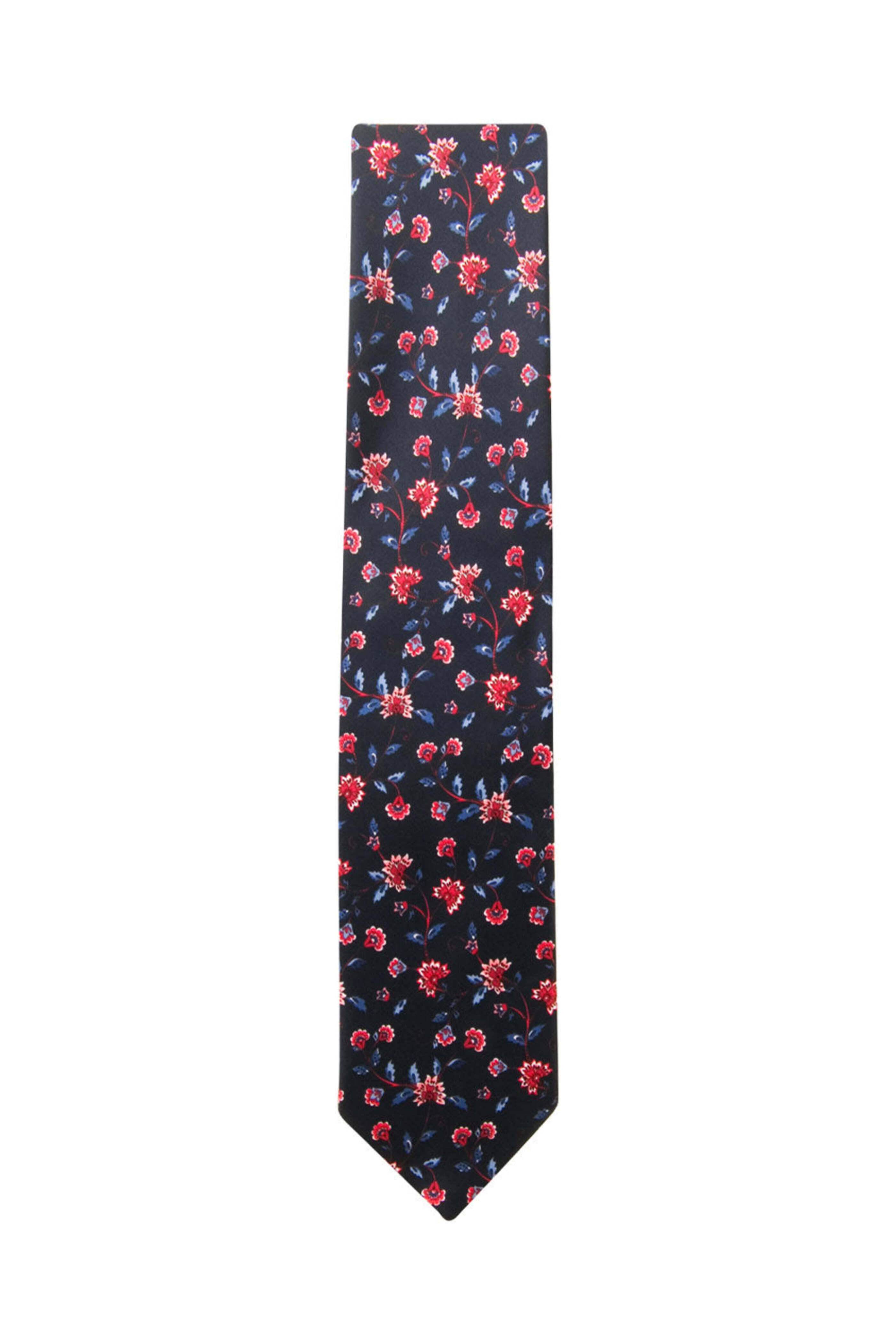 Italo Ferretti - Black and Red Floral Tie