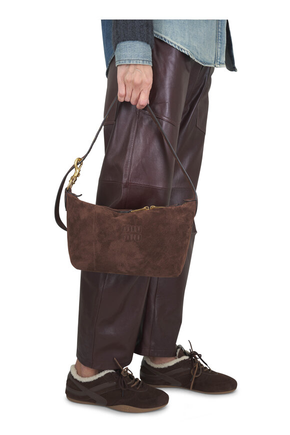 Miu Miu Spirit Brown Suede Shoulder Bag - view 2