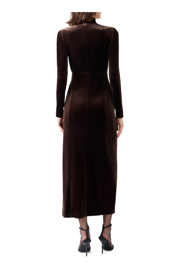 Akris Punto Espresso Techno Stretch Velvet Midi Dress - view 4