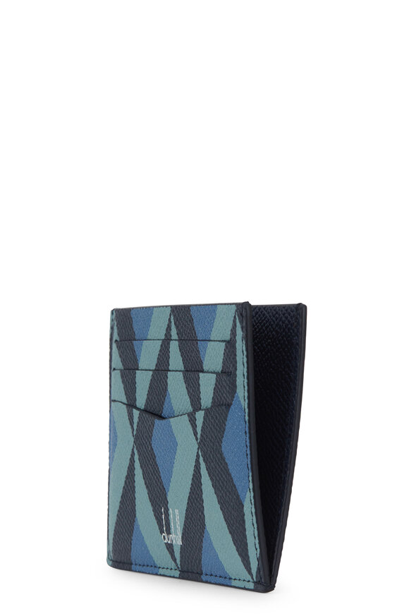 Dunhill - Cadogan Stone Blue Leather Card Case 