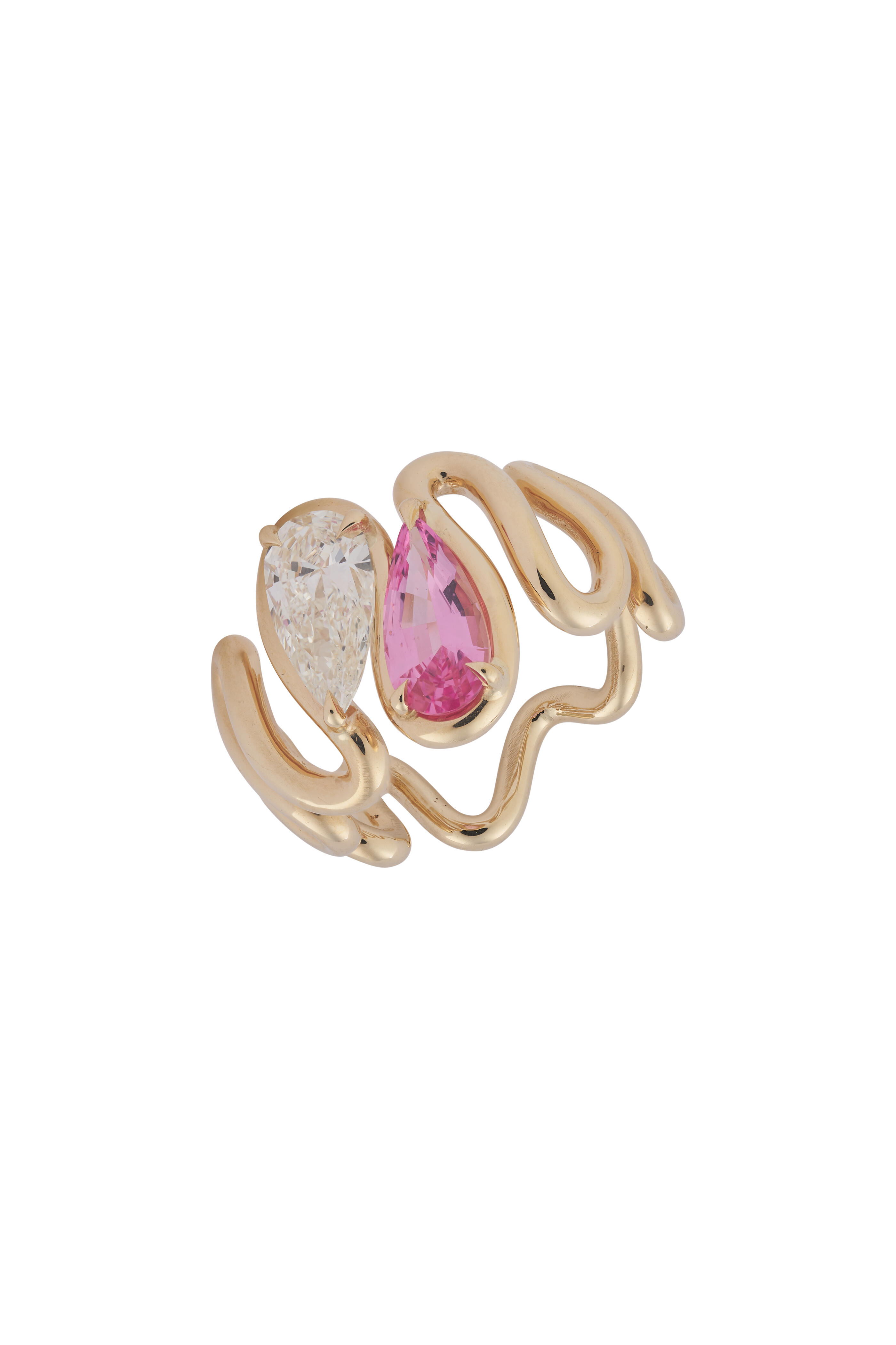 Vanessa - Pink Spinel & Diamond Moi Toi Ring
