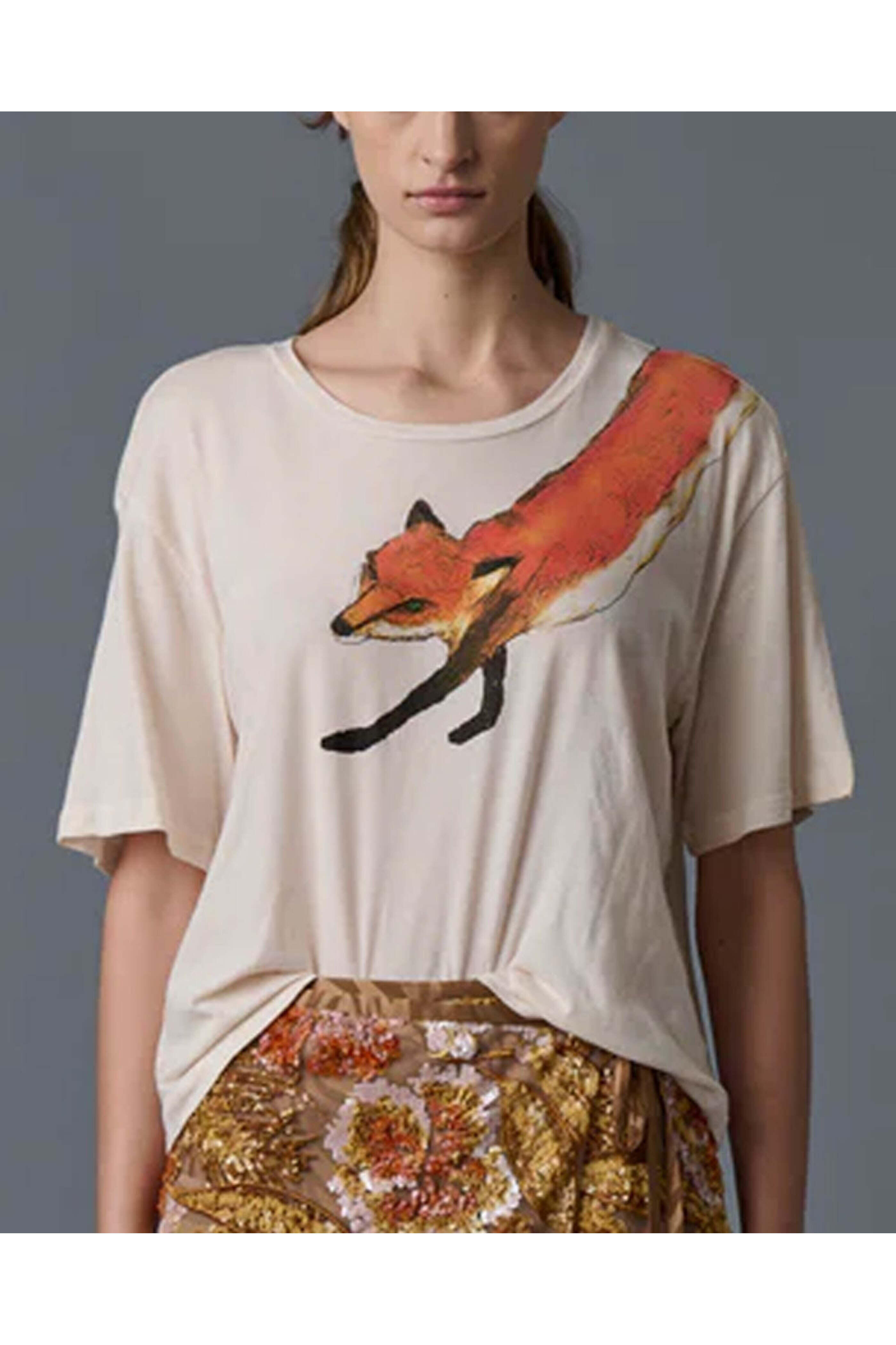 Le Superbe - Cream Foxy Tee - view 2