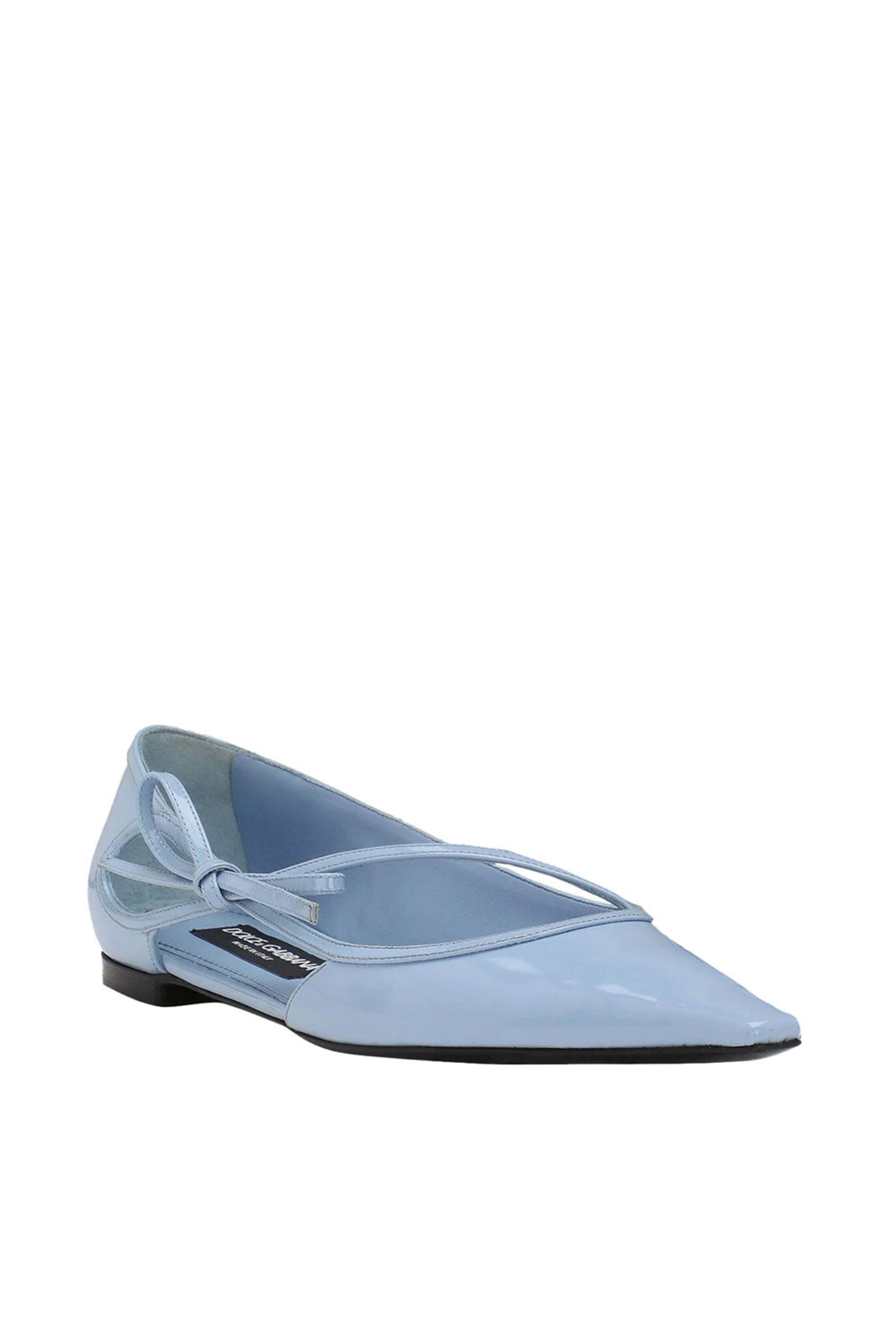 Dolce & Gabbana - Polished Ballerina Flat in Blue