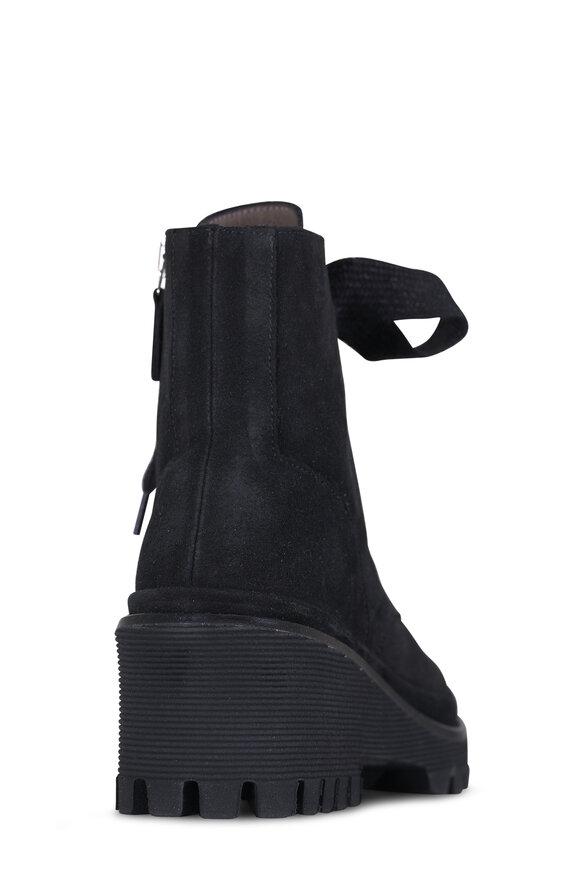 Ron White Eris Onyx Suede Lace-Up Short Boot, 50mm - view 3