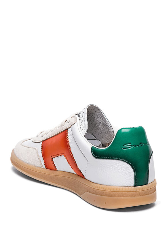 Santoni DBS Olympic Orange & White Sneaker - view 3
