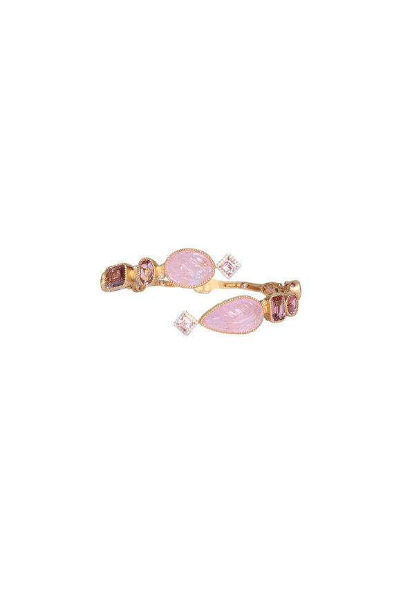 Coomi Morganite & Pink Tourmaline Cuff Bracelet