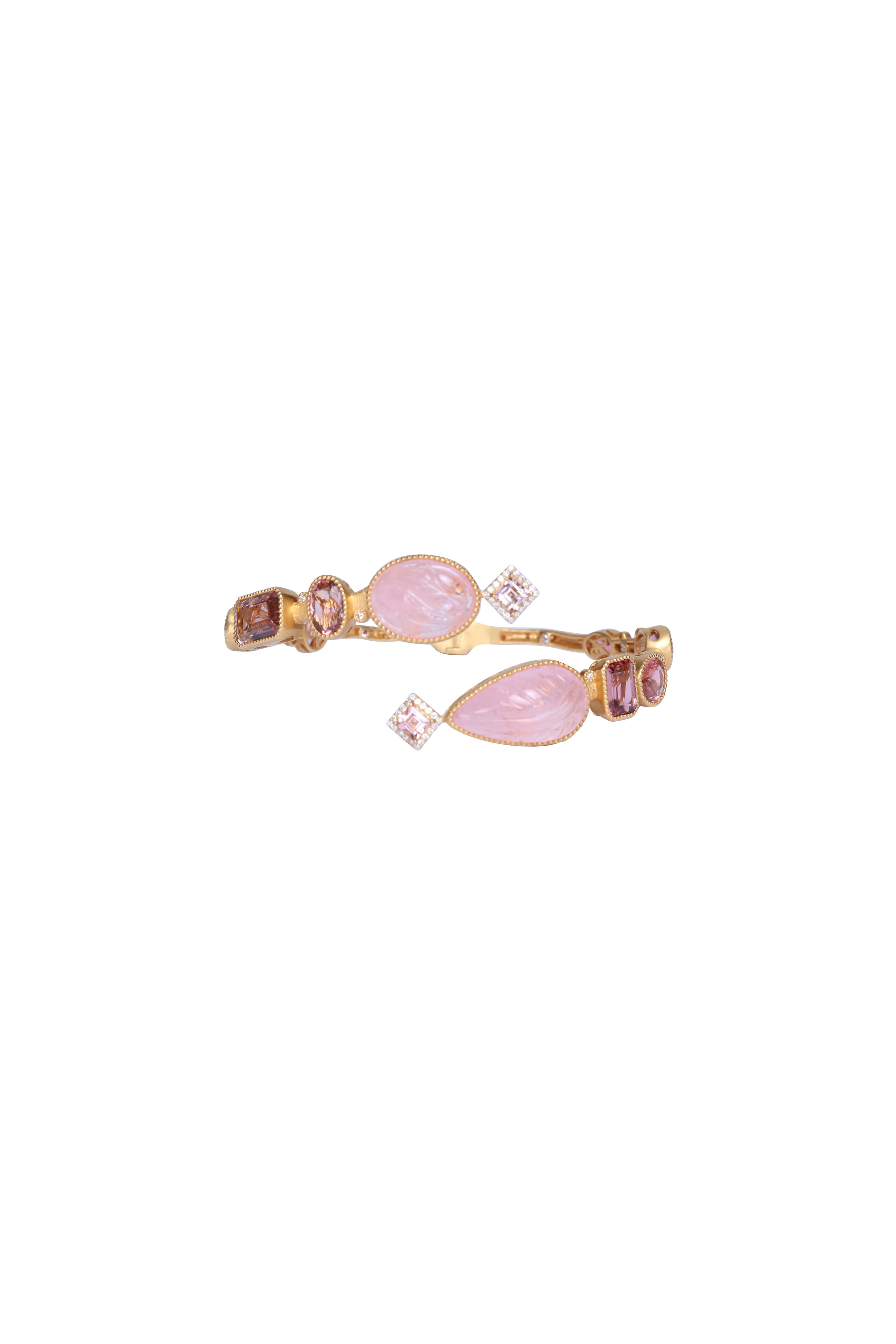 Coomi - Morganite & Pink Tourmaline Cuff Bracelet