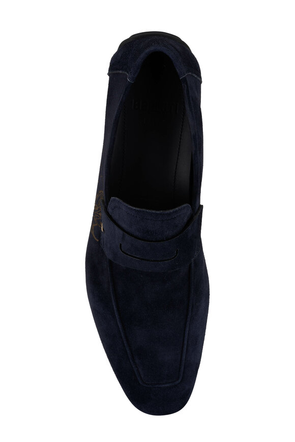 Berluti - Lorenzo Drive Navy Suede Loafer