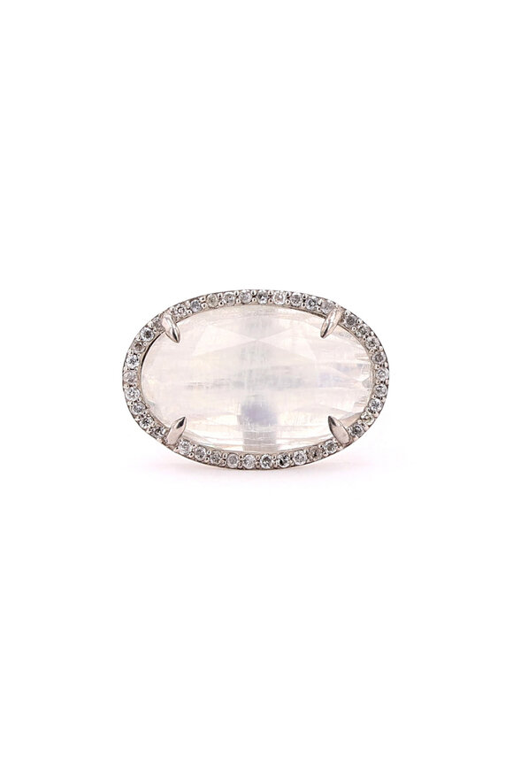 Sheryl Lowe - Oval Rainbow Moonstone Ring