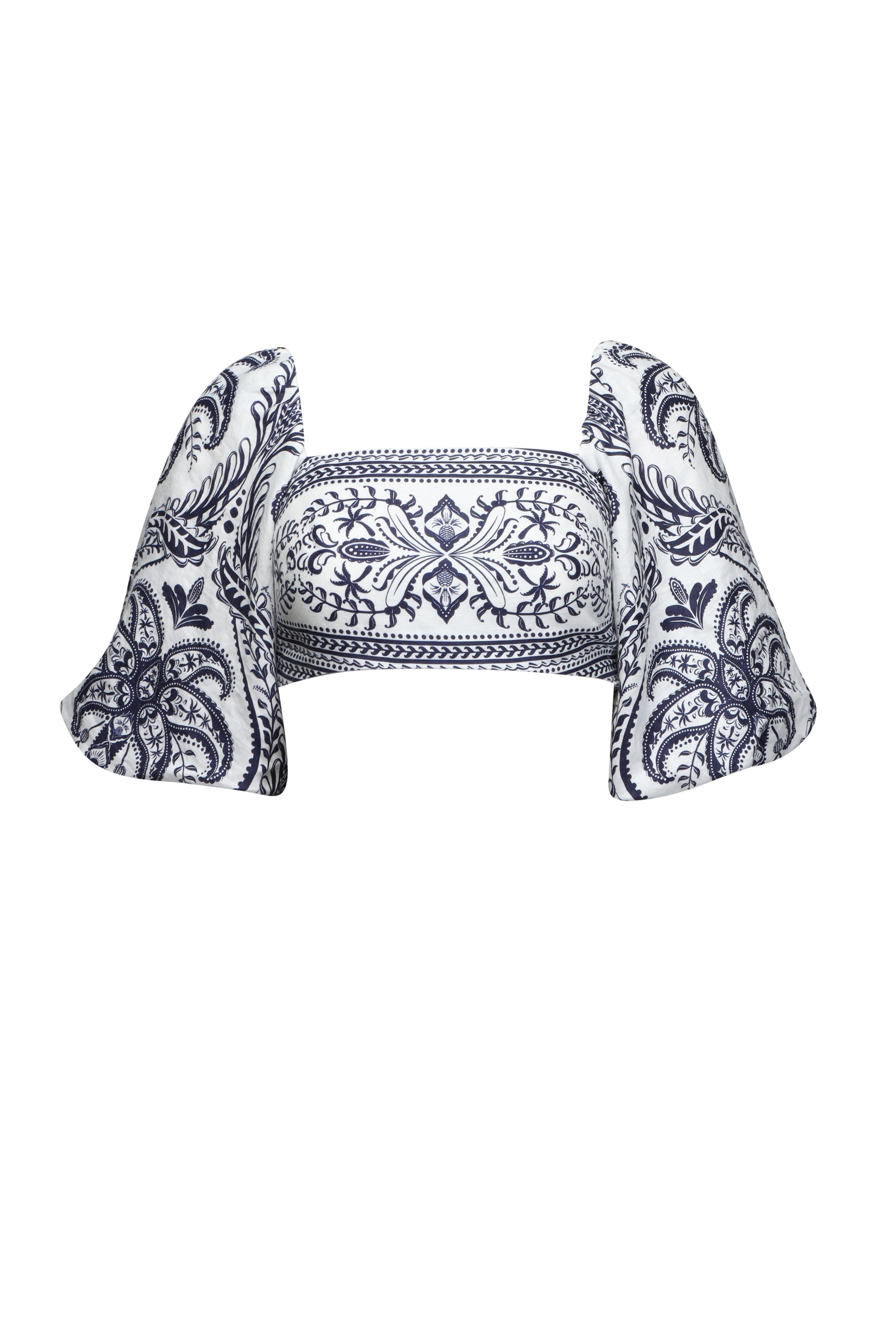 Farm Rio - Tropical Cameo Blue & Off White Blouse