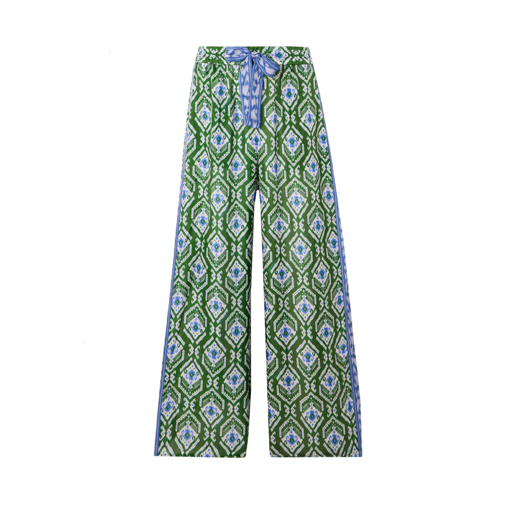 Zimmermann - Blue and Green Wylie Relaxed Pant | Mitchell Stores