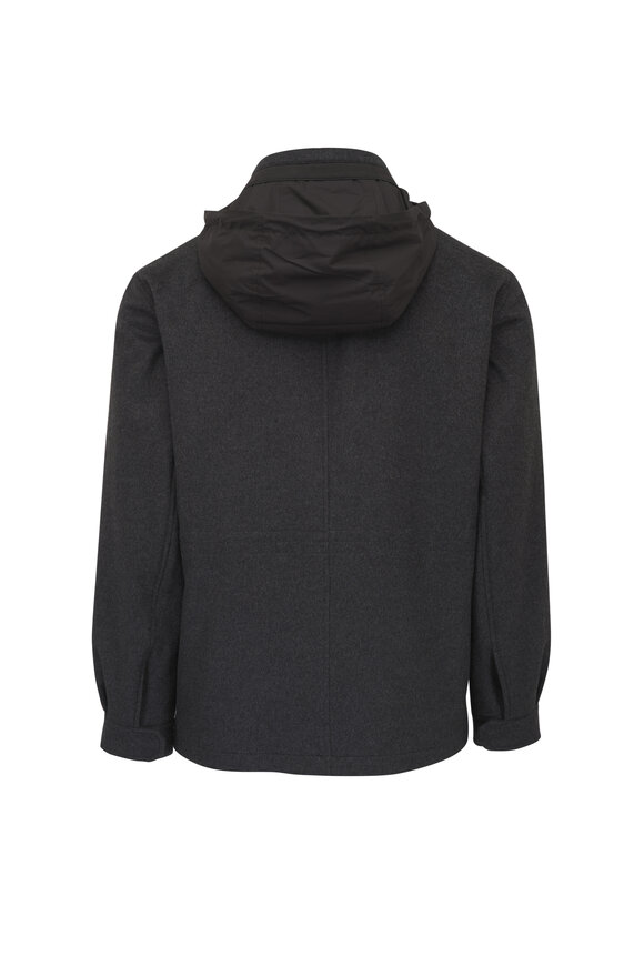 Zegna Elements Charcoal Oasi Cashmere Car Coat - view 3