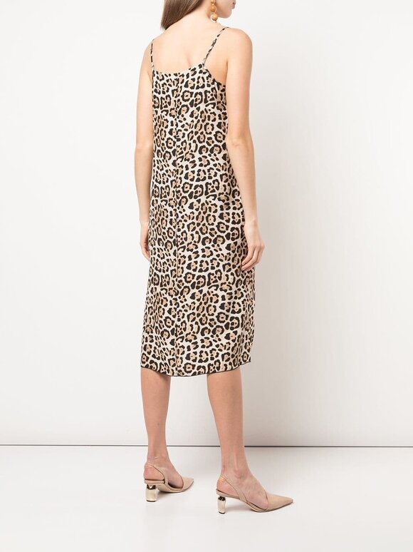 A T M - Leopard Print Silk Dress