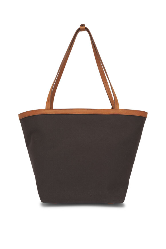 The Row Brown & Ecru Park Three Canvas Tote - view 2