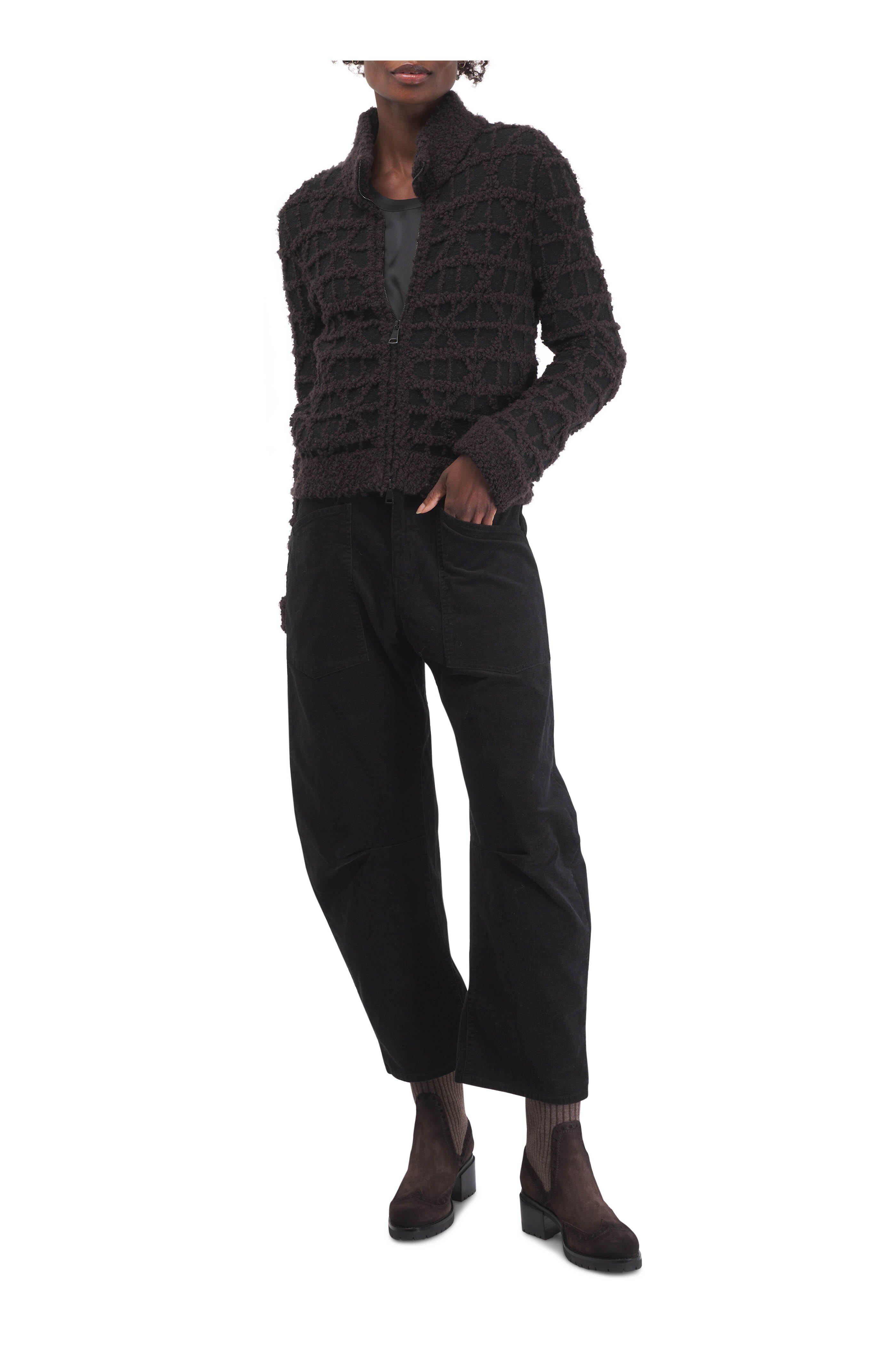 Nili Lotan - Shon Jet Black Corduroy Pant | Mitchell Stores