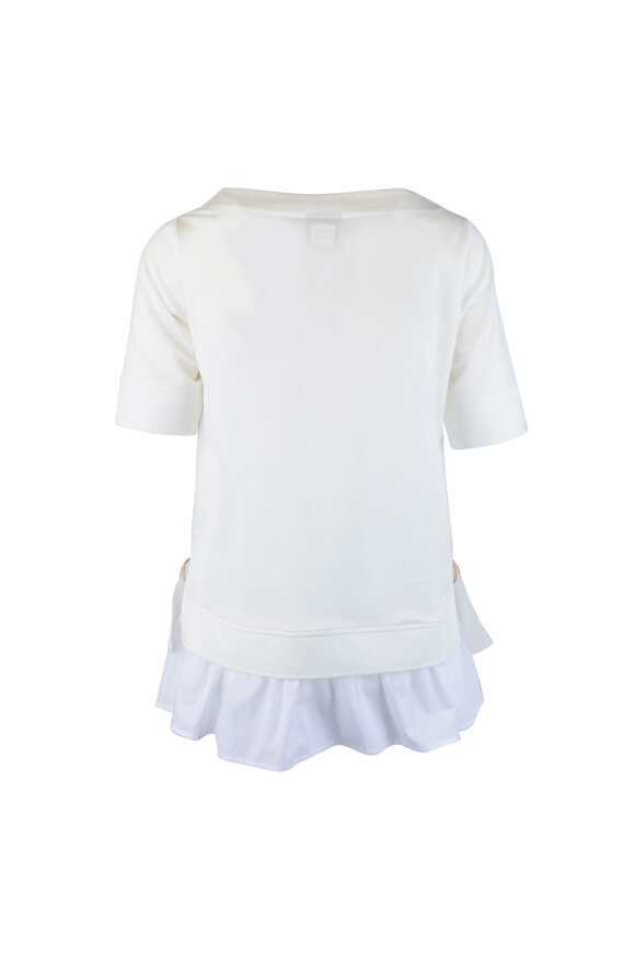 Bogner - Lilou White Peplum Hem Blouse 