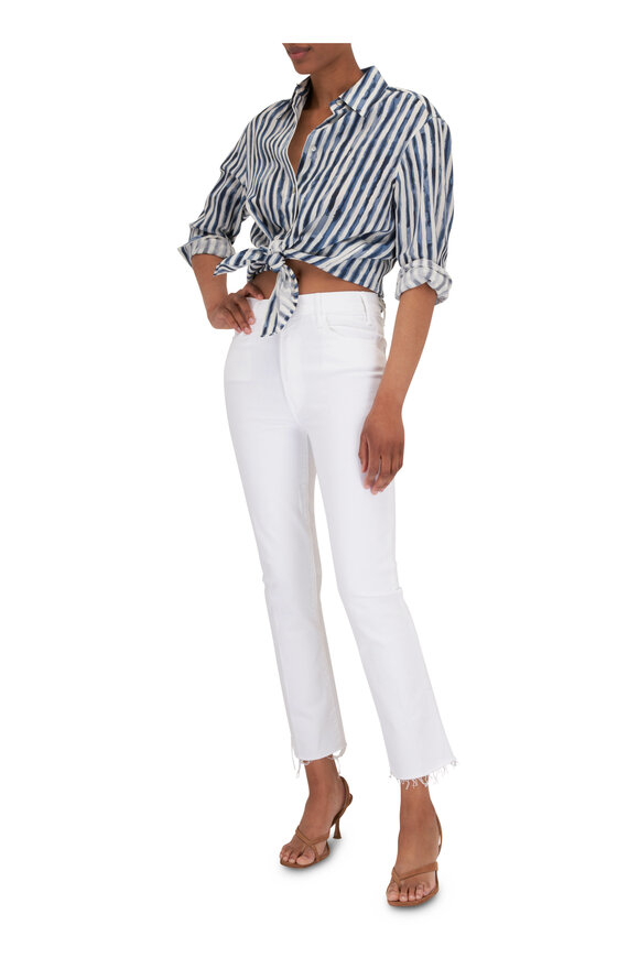 Vince - Coastal Painterly Stripe Oversized Shirt