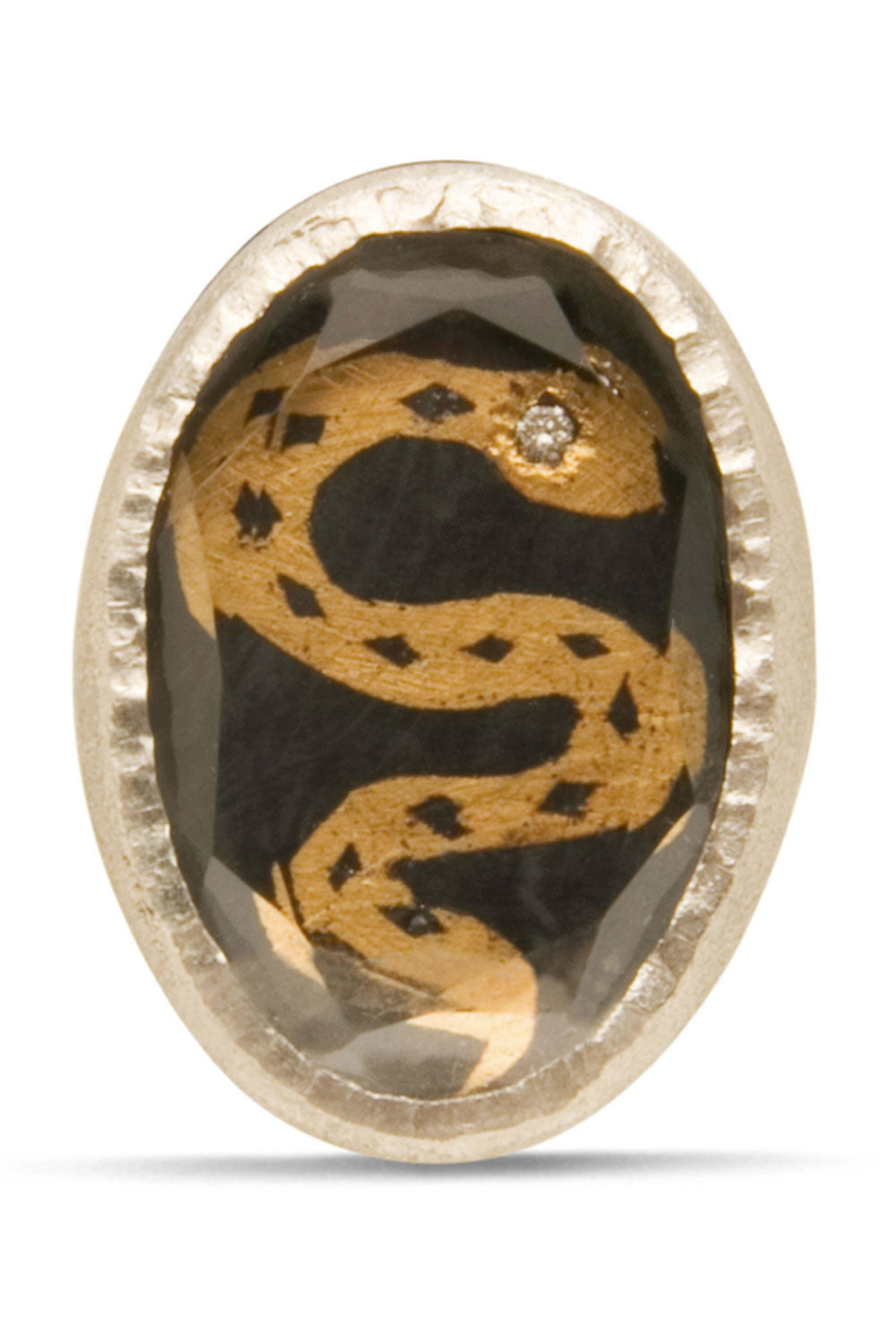 Acanthus - Coiled Snake Talisman Ring
