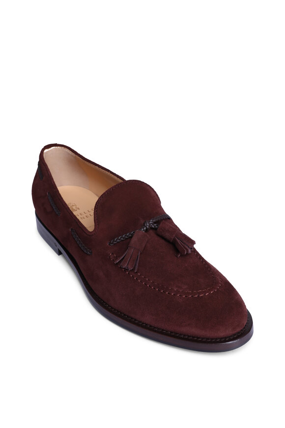 Brunello Cucinelli - Chocolate Brown Suede Penny Loafer