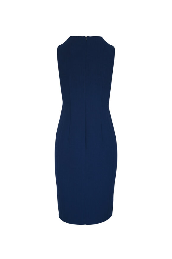 Akris Denim Blue Wool Sheath Dress - view 3