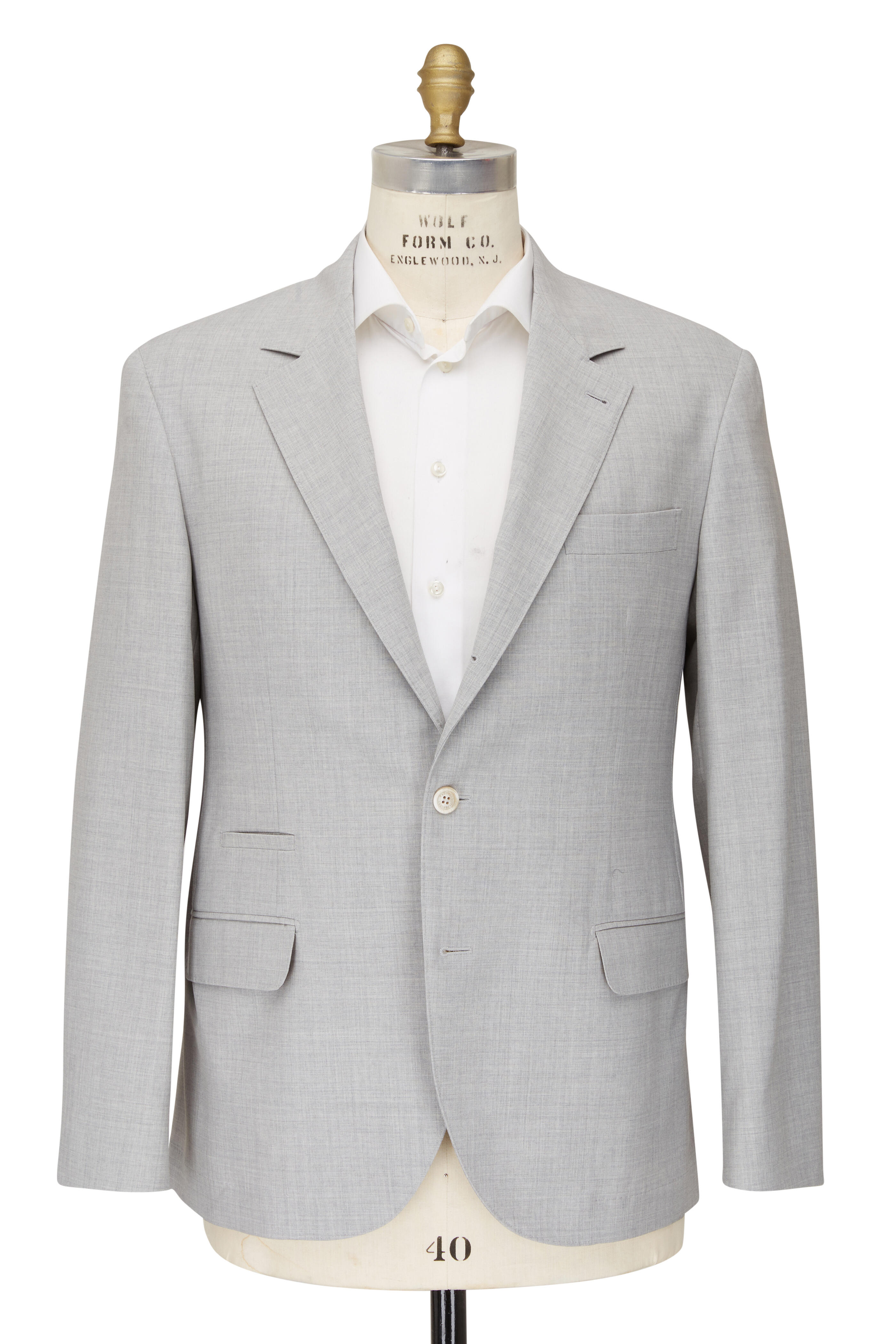 Brunello Cucinelli - Pearl Gray Wool Suit