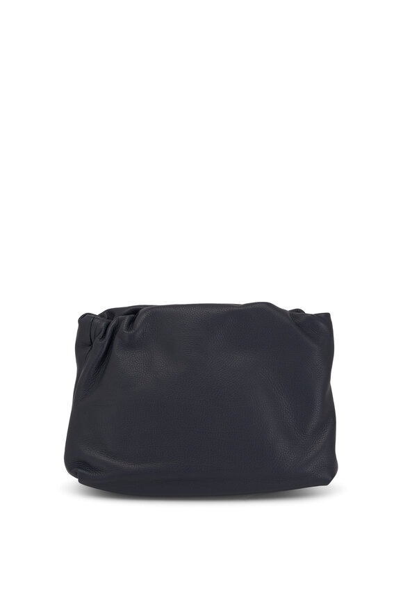 The Row Bourse Prussian Blue Leather Shoulder Bag