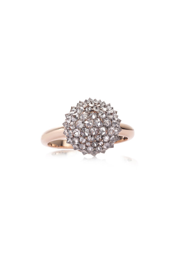 Nam Cho Reverse Set Gray Diamond Ball Ring