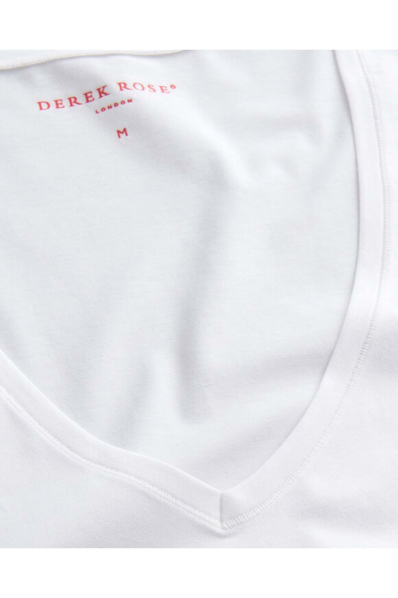 Derek Rose White Jack V-Neck T-Shirt - view 2