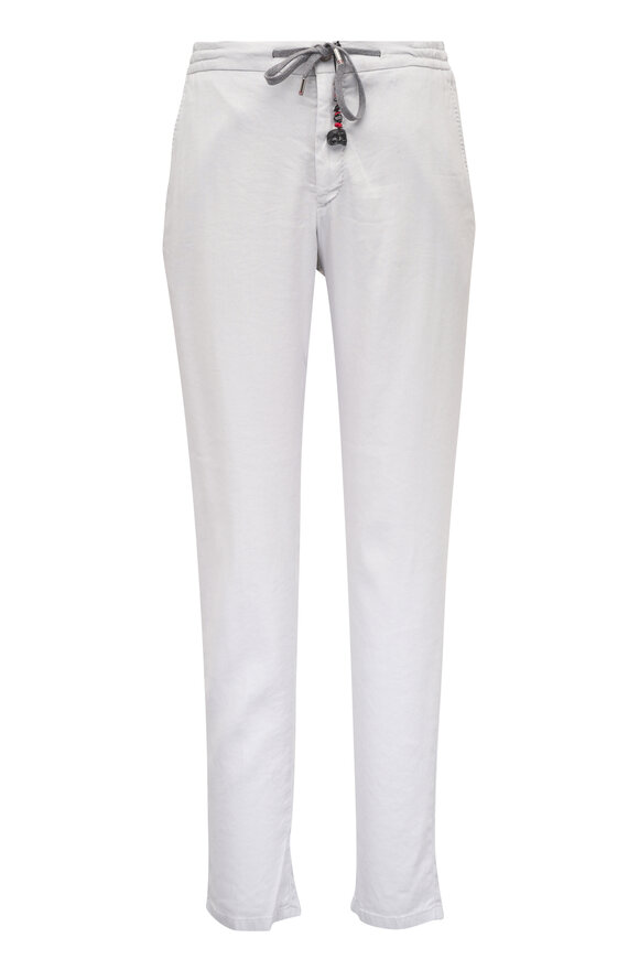 Marco Pescarolo Beige Stretch Linen Drawstring Pant