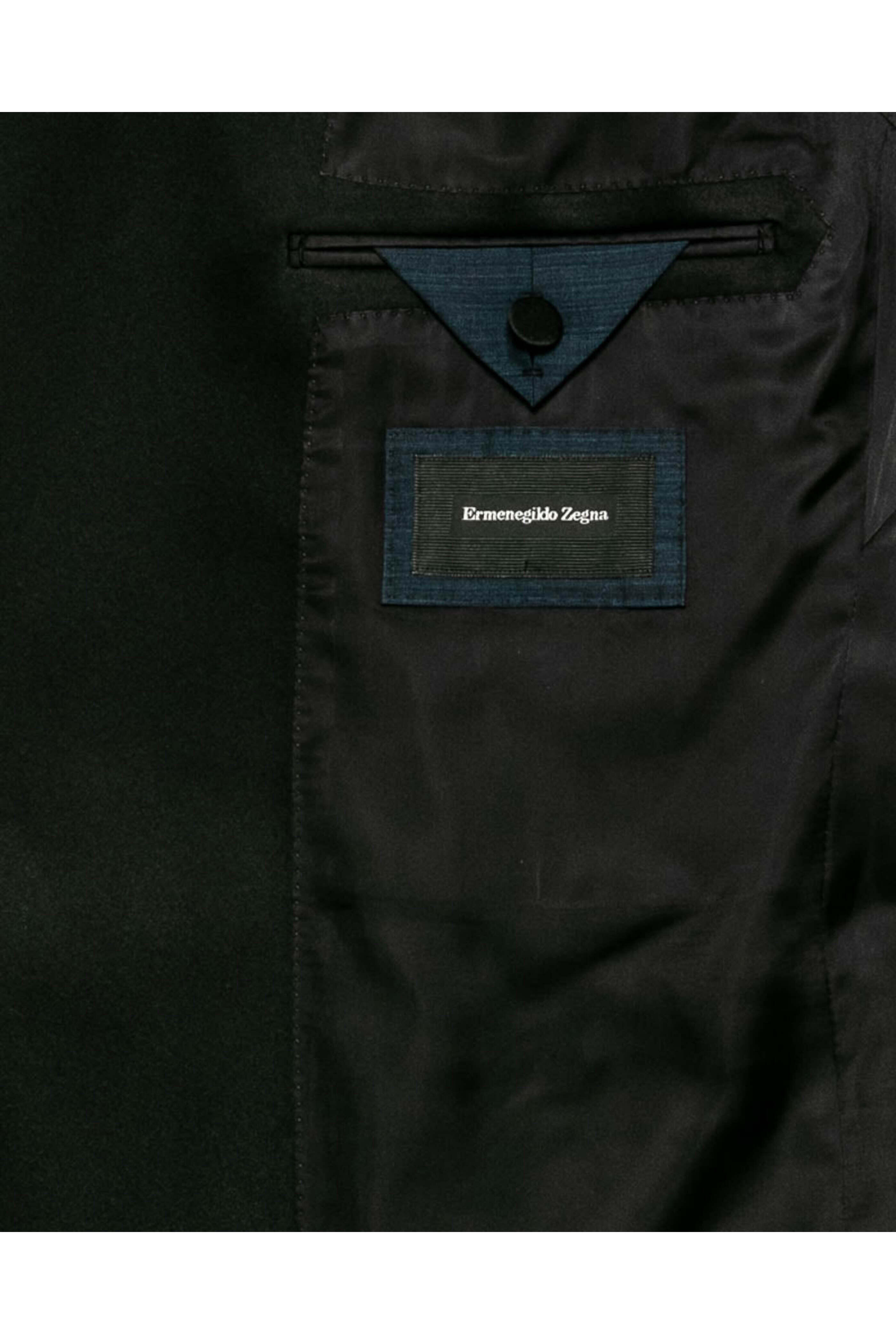 Zegna - Heathered Black with Teal Tuxedo Jacket