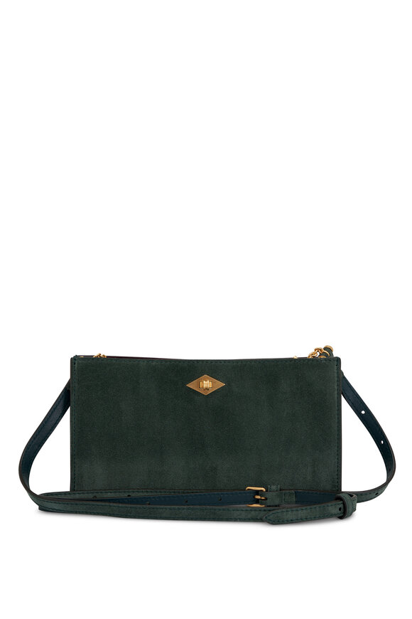 Métier Ease Emerald Suede Clutch