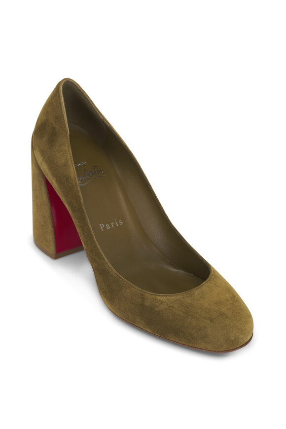Christian Louboutin Miss Sab Bronze Velour Pump, 85mm