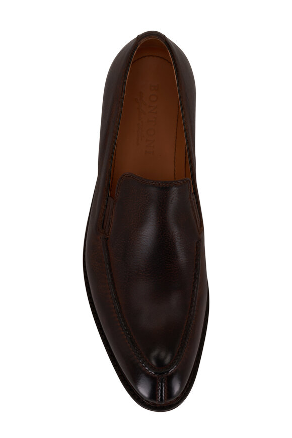 Bontoni - Dome Split Dark Brown Leather Loafer 