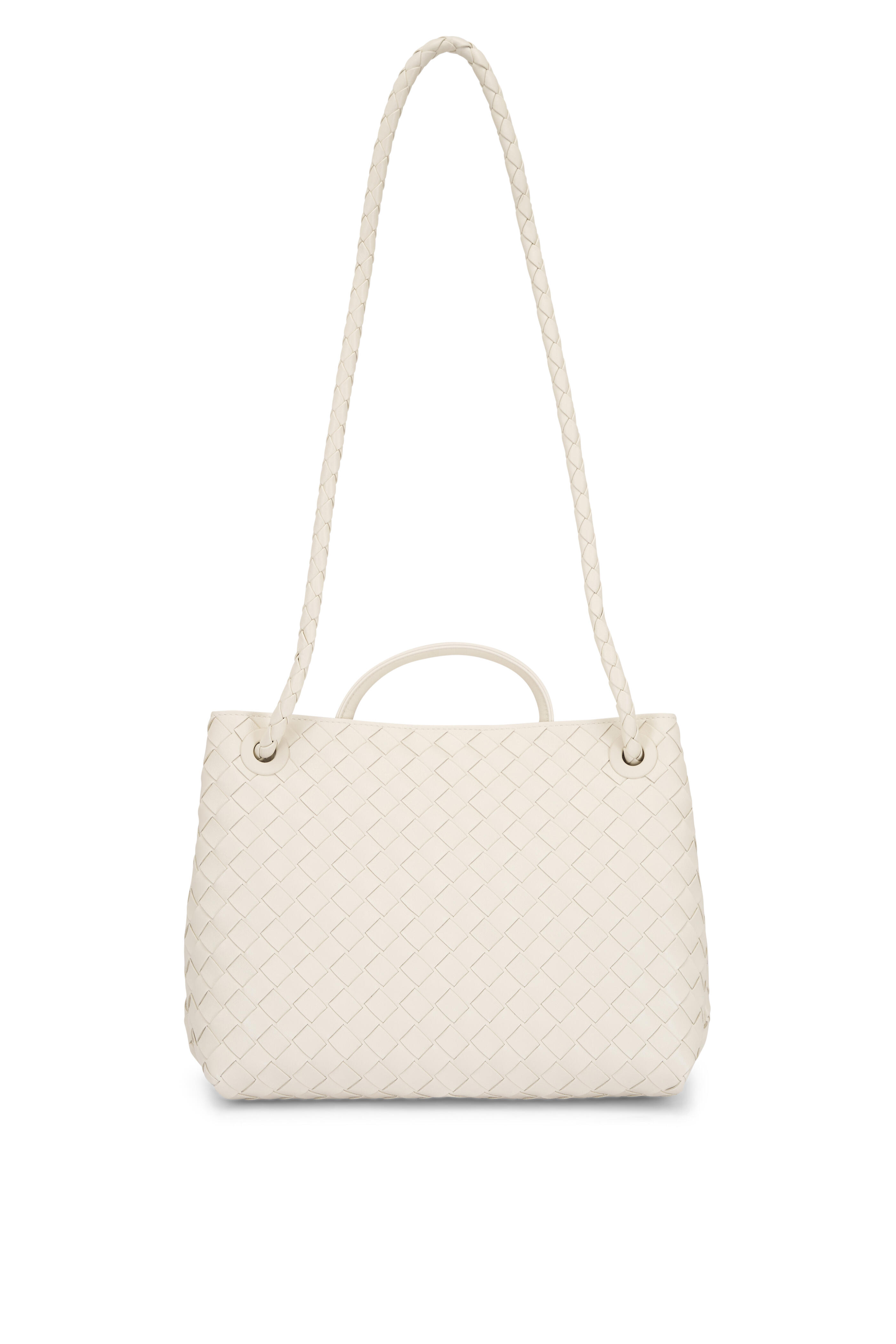 Bottega Veneta - Medium Andiamo Sea Salt Intrecciato Leather Bag
